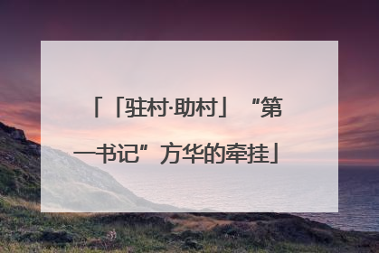 「驻村·助村」“第一书记”方华的牵挂