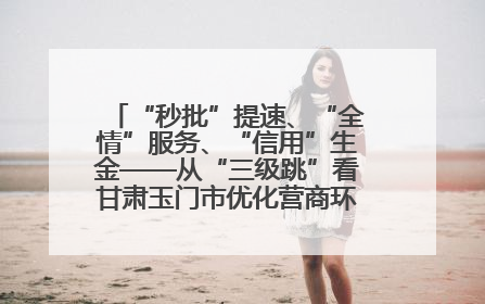 “秒批”提速、“全情”服务、“信用”生金——从“三级跳”看甘肃玉门市优化营商环境的进阶之路