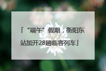 “端午”假期，衡阳东站加开28趟临客列车