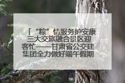 “粽”情服务护安康 三大交旅融合景区迎客忙——甘肃省公交建集团全力做好端午假期景区运营工作