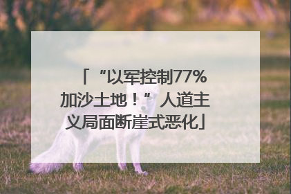 “以军控制77%加沙土地！”人道主义局面断崖式恶化