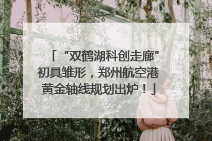 “双鹤湖科创走廊”初具雏形，郑州航空港黄金轴线规划出炉！
