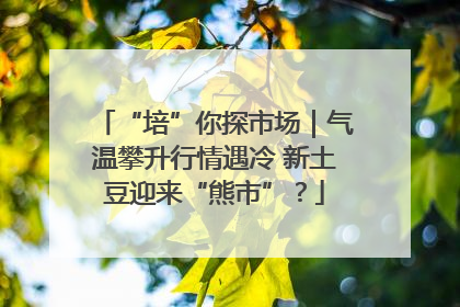 “培”你探市场｜气温攀升行情遇冷 新土豆迎来“熊市”？