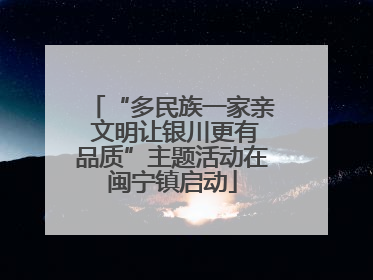 “多民族一家亲 文明让银川更有品质”主题活动在闽宁镇启动