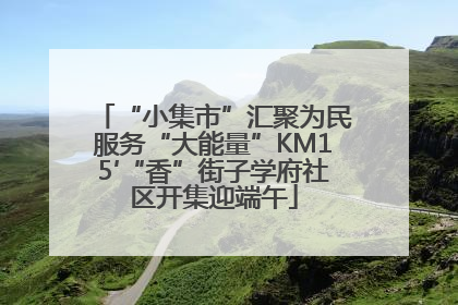 “小集市”汇聚为民服务“大能量”KM15′“香”街子学府社区开集迎端午