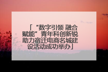 “数字引领 融合赋能”青年科创新锐助力宿迁电商名城建设活动成功举办