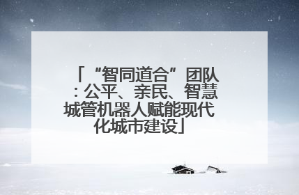 “智同道合”团队：公平、亲民、智慧城管机器人赋能现代化城市建设