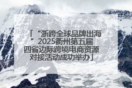 “浙跨全球品牌出海”2025衢州第五届四省边际跨境电商资源对接活动成功举办