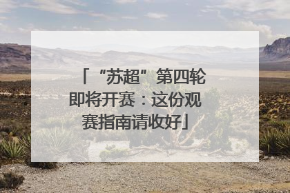 “苏超”第四轮即将开赛：这份观赛指南请收好