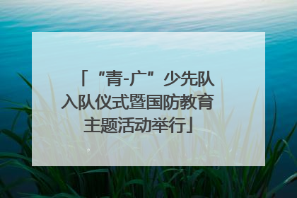 “青-广”少先队入队仪式暨国防教育主题活动举行