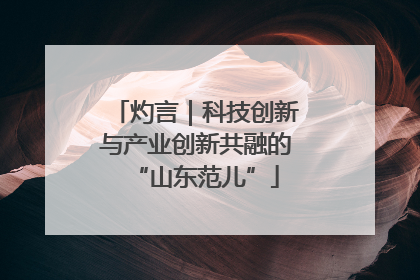 灼言｜科技创新与产业创新共融的“山东范儿”