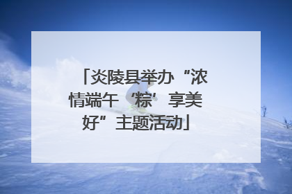炎陵县举办“浓情端午‘粽’享美好”主题活动