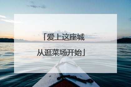 爱上这座城 从逛菜场开始