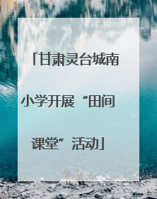 甘肃灵台城南小学开展“田间课堂”活动