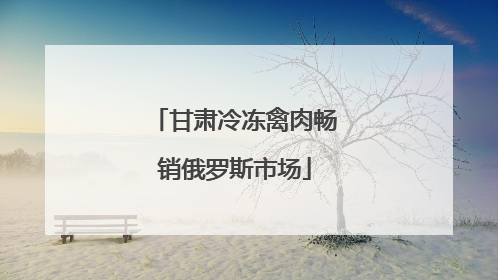 甘肃冷冻禽肉畅销俄罗斯市场