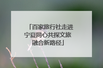 百家旅行社走进宁夏同心共探文旅融合新路径