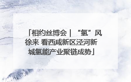 相约丝博会｜“氢”风徐来 看西咸新区泾河新城氢能产业聚链成势