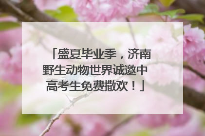 盛夏毕业季，济南野生动物世界诚邀中高考生免费撒欢！