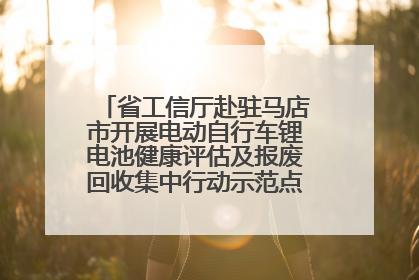 省工信厅赴驻马店市开展电动自行车锂电池健康评估及报废回收集中行动示范点建设调研指导