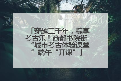 穿越三千年，粽享考古乐！商都书院街“城市考古体验课堂”端午“开课”
