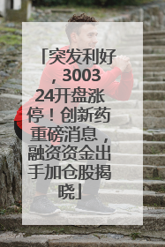 突发利好，300324开盘涨停！创新药重磅消息，融资资金出手加仓股揭晓