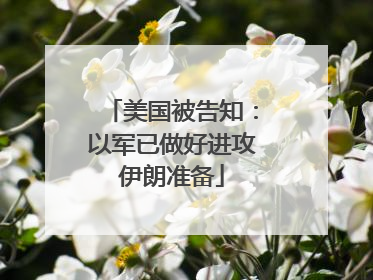 美国被告知：以军已做好进攻伊朗准备