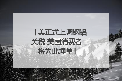 美正式上调钢铝关税 美国消费者将为此埋单