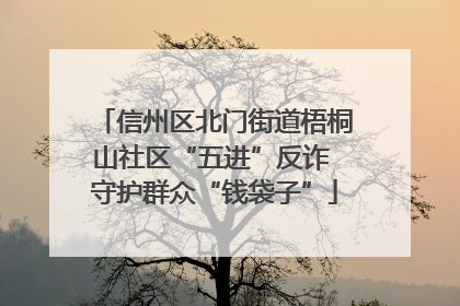 信州区北门街道梧桐山社区“五进”反诈 守护群众“钱袋子”