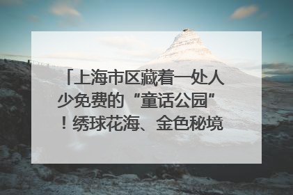 上海市区藏着一处人少免费的“童话公园”！绣球花海、金色秘境……地铁直达→