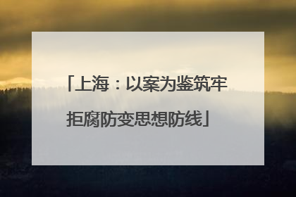 上海：以案为鉴筑牢拒腐防变思想防线