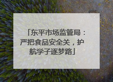 东平市场监管局:严把食品安全关,护航学子逐梦路