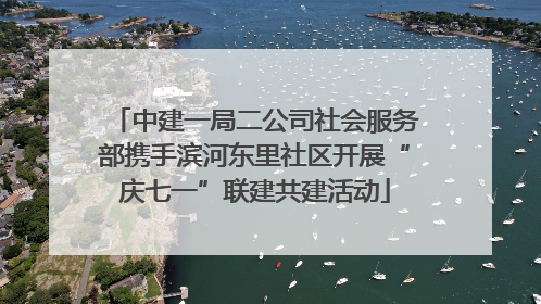 中建一局二公司社会服务部携手滨河东里社区开展“庆七一”联建共建活动
