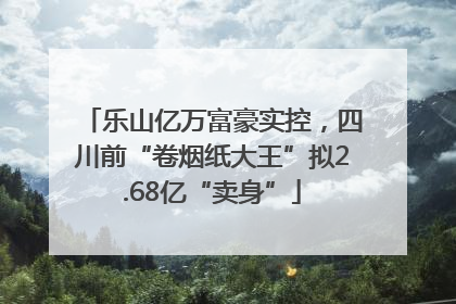 乐山亿万富豪实控，四川前“卷烟纸大王”拟2.68亿“卖身”
