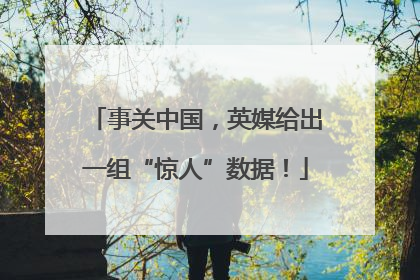 事关中国，英媒给出一组“惊人”数据！