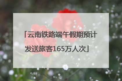 云南铁路端午假期预计发送旅客165万人次