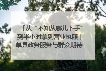 从“不知从哪儿下手”到半小时拿到营业执照｜单县政务服务与群众期待的“双向奔赴”