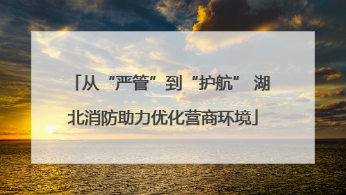从“严管”到“护航” 湖北消防助力优化营商环境