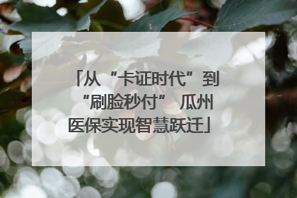 从“卡证时代”到“刷脸秒付” 瓜州医保实现智慧跃迁