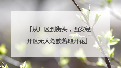 从厂区到街头，西安经开区无人驾驶落地开花