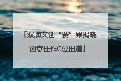 双牌文创“赛”果揭晓 创意佳作C位出道
