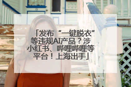 发布“一键脱衣”等违规AI产品？涉小红书、哔哩哔哩等平台！上海出手