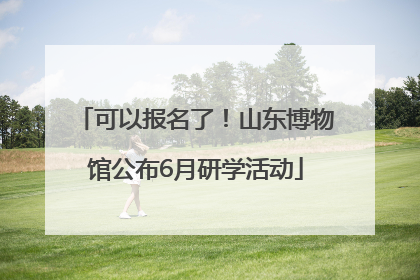 可以报名了！山东博物馆公布6月研学活动