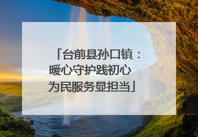 台前县孙口镇：暖心守护践初心 为民服务显担当