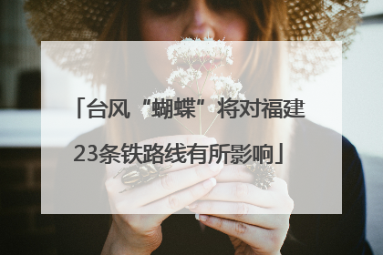 台风“蝴蝶”将对福建23条铁路线有所影响