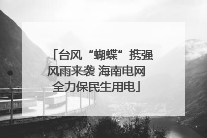 台风“蝴蝶”携强风雨来袭 海南电网全力保民生用电