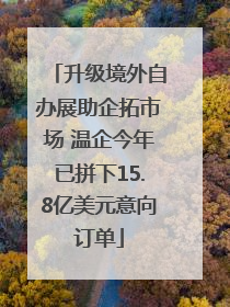 升级境外自办展助企拓市场 温企今年已拼下15.8亿美元意向订单