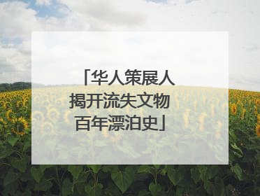 华人策展人揭开流失文物百年漂泊史