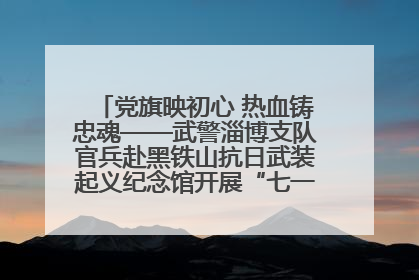 党旗映初心 热血铸忠魂——武警淄博支队官兵赴黑铁山抗日武装起义纪念馆开展“七一”主题党日活动