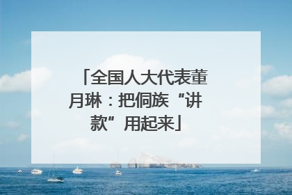 全国人大代表董月琳：把侗族“讲款”用起来