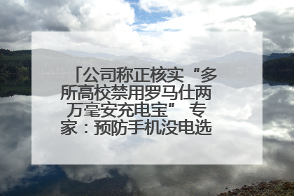 公司称正核实“多所高校禁用罗马仕两万毫安充电宝” 专家：预防手机没电选中等体积产品即可